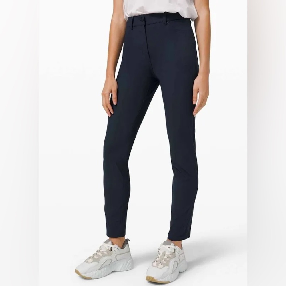 Navy Lululemon City Sleek 5 Pkt HR Pant 30"